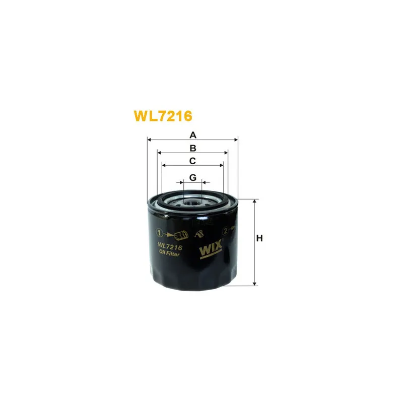 Filtre à huile WIX FILTERS WL7216