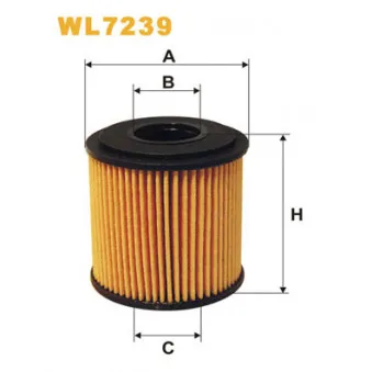 Filtre à huile WIX FILTERS WL7239