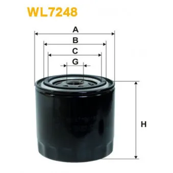Filtre à huile WIX FILTERS WL7248
