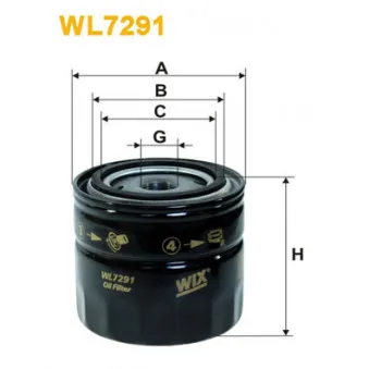 Filtre à huile WIX FILTERS WL7291
