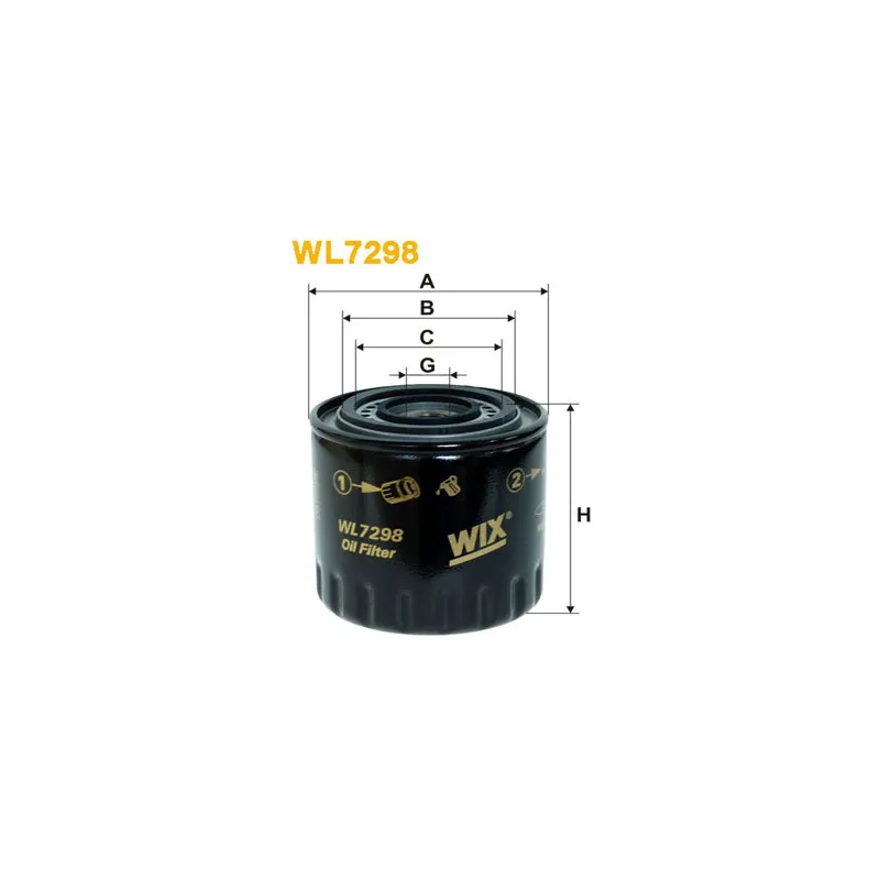 Filtre à huile WIX FILTERS WL7298