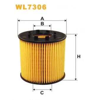 Filtre à huile WIX FILTERS WL7306