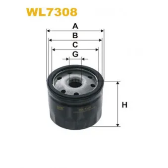 Filtre à huile WIX FILTERS WL7308