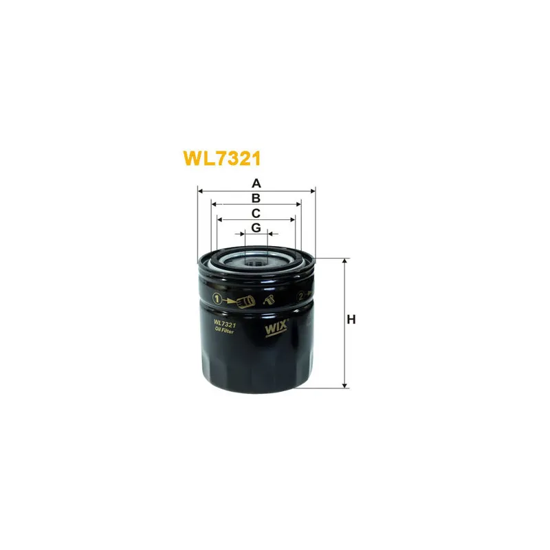 Filtre à huile WIX FILTERS WL7321
