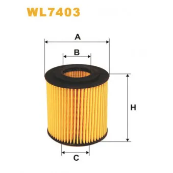 Filtre à huile WIX FILTERS WL7403