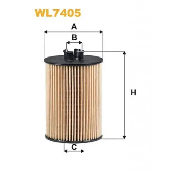 Filtre à huile WIX FILTERS WL7405