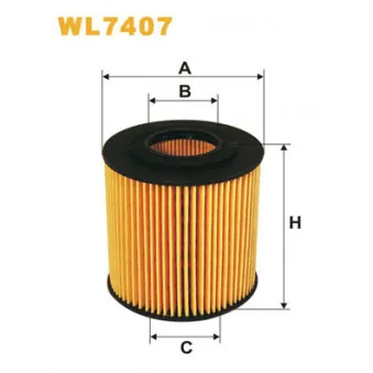 Filtre à huile WIX FILTERS WL7407