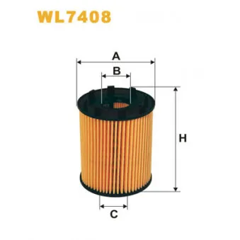 Filtre à huile WIX FILTERS WL7408