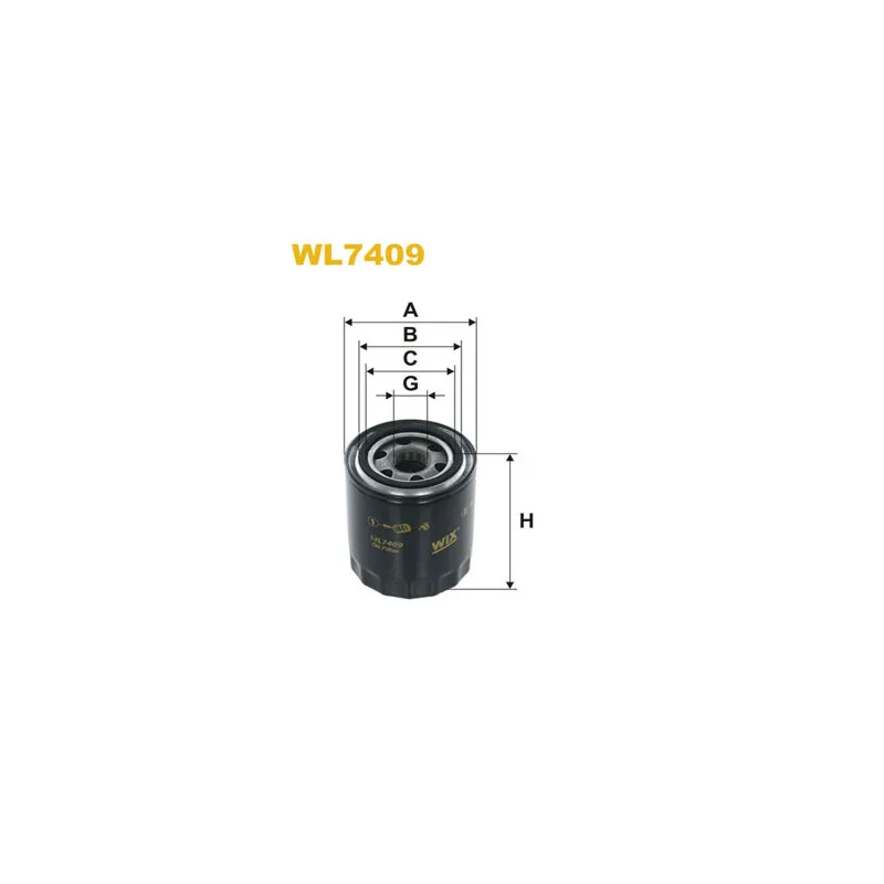 Filtre à huile WIX FILTERS WL7409