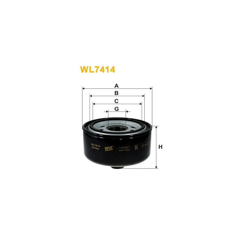 Filtre à huile WIX FILTERS WL7414