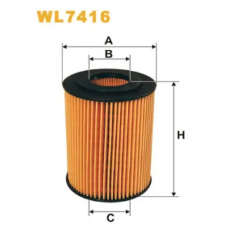 Filtre à huile WIX FILTERS WL7416