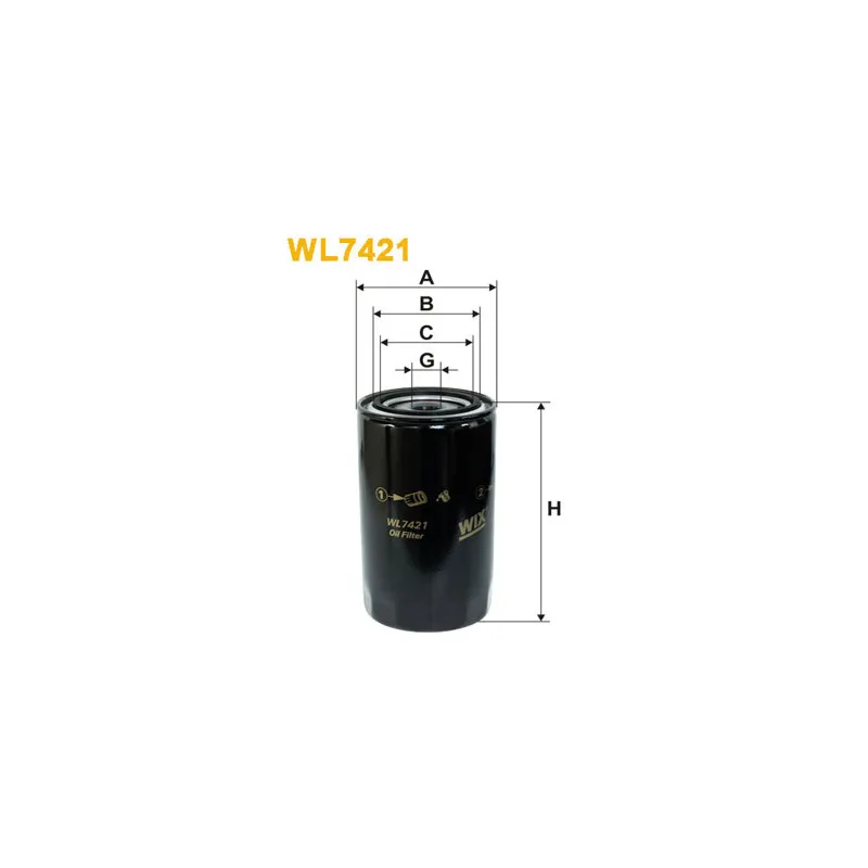 Filtre à huile WIX FILTERS WL7421