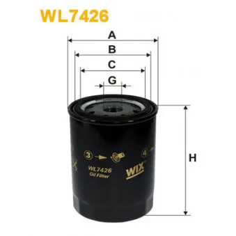 Filtre à huile WIX FILTERS WL7426