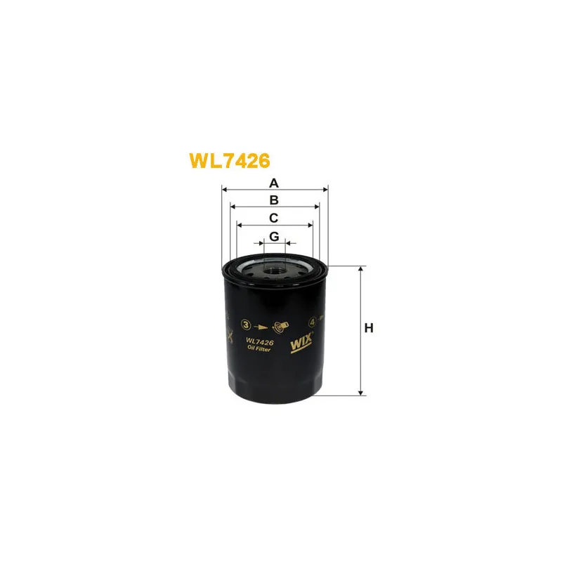 Filtre à huile WIX FILTERS WL7426
