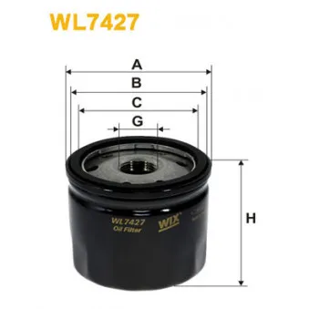 Filtre à huile WIX FILTERS WL7427