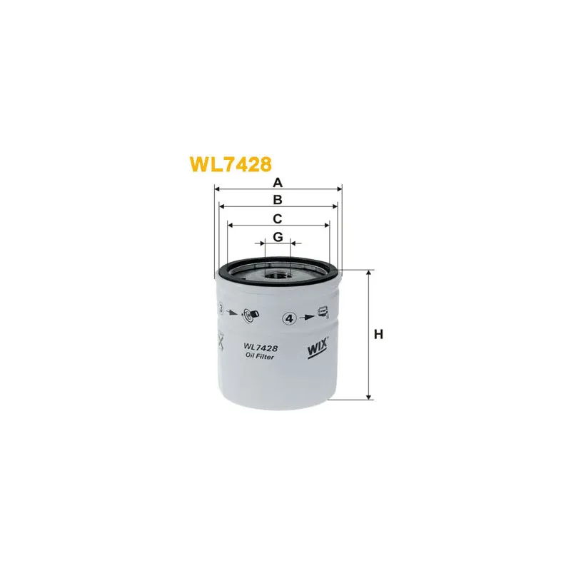 Filtre à huile WIX FILTERS WL7428