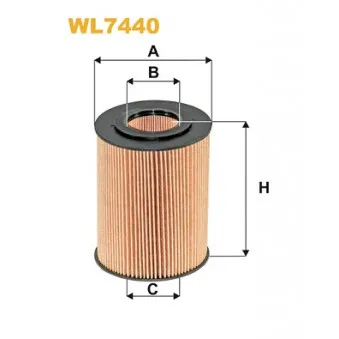 Filtre à huile WIX FILTERS WL7440