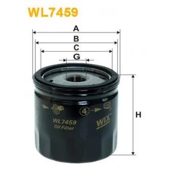 Filtre à huile WIX FILTERS WL7459