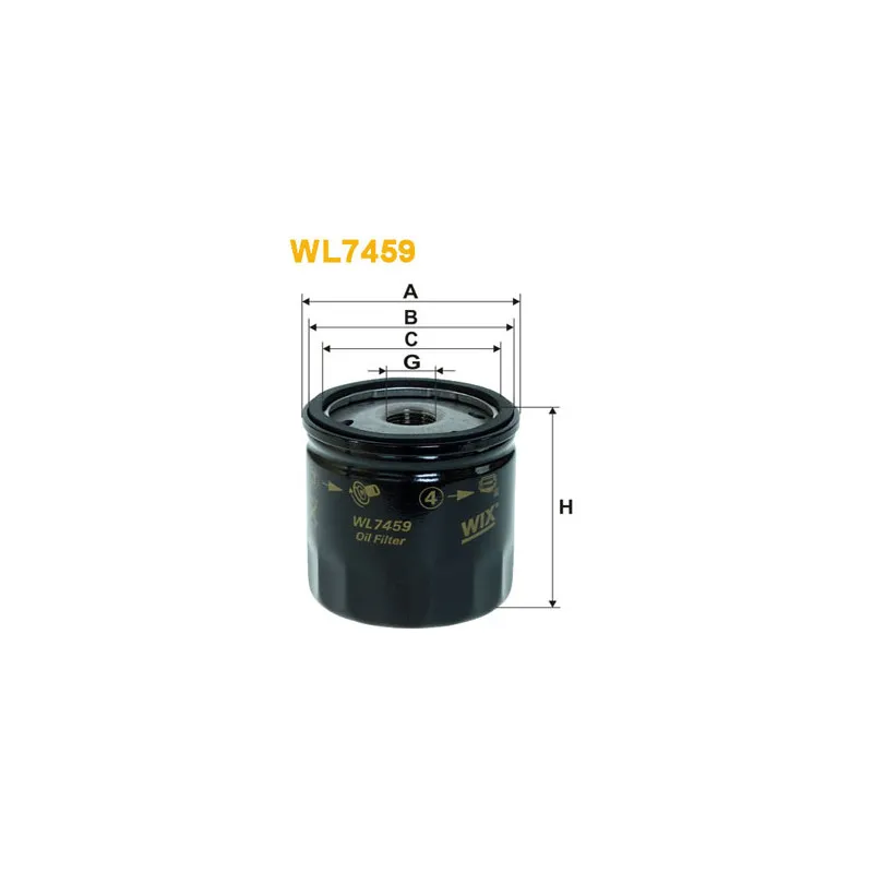 Filtre à huile WIX FILTERS WL7459