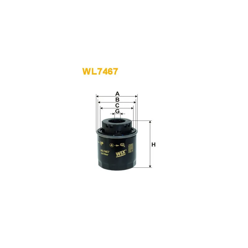 Filtre à huile WIX FILTERS WL7467