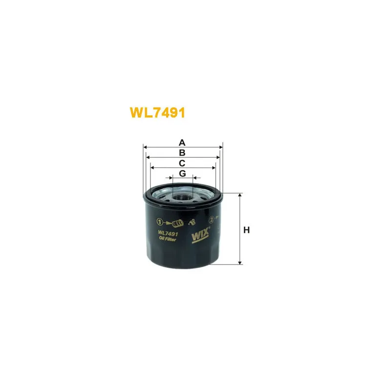 Filtre à huile WIX FILTERS WL7491