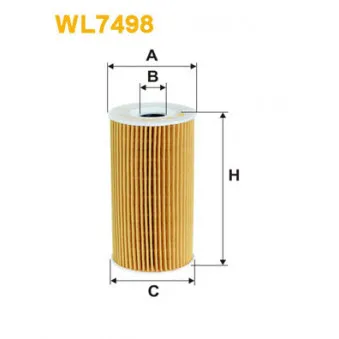 Filtre à huile WIX FILTERS WL7498