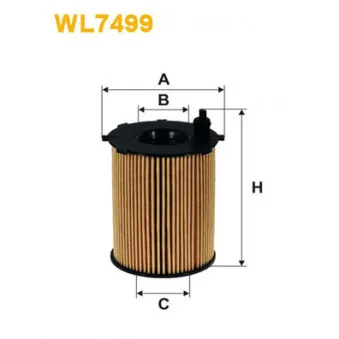 Filtre à huile WIX FILTERS WL7499