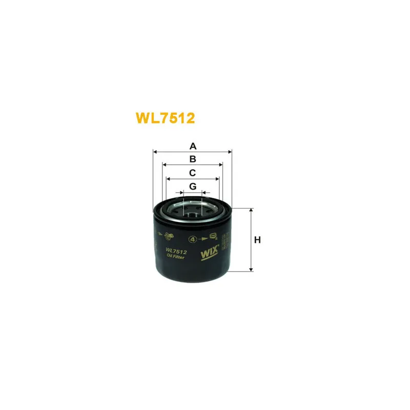 Filtre à huile WIX FILTERS WL7512