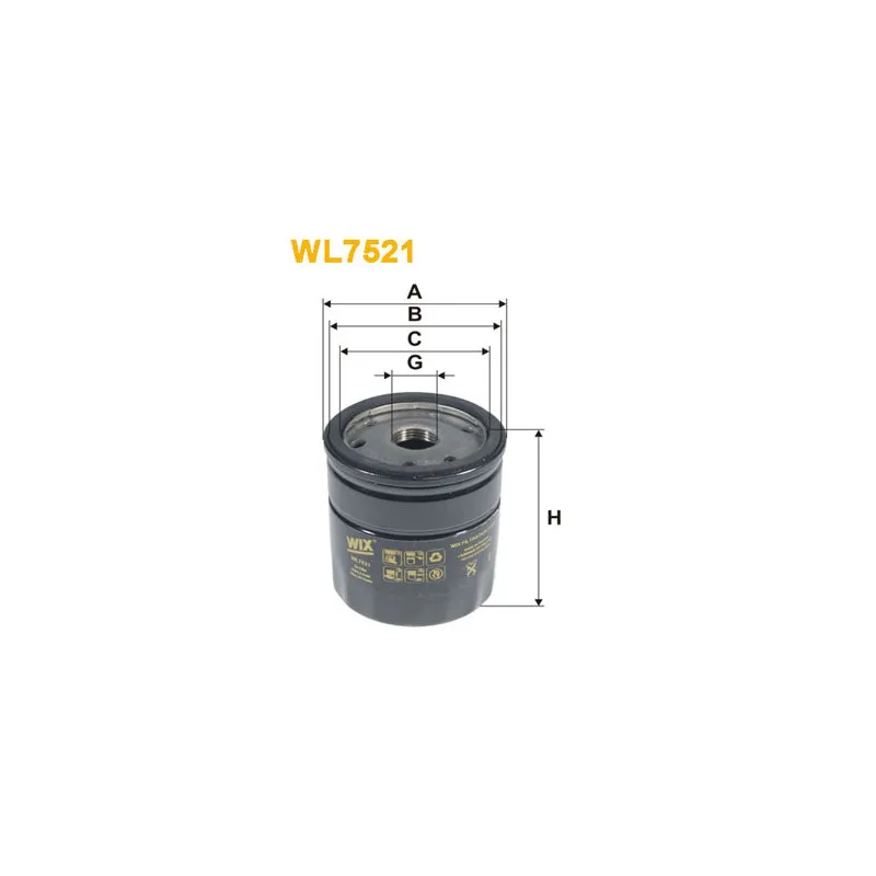 Filtre à huile WIX FILTERS WL7521