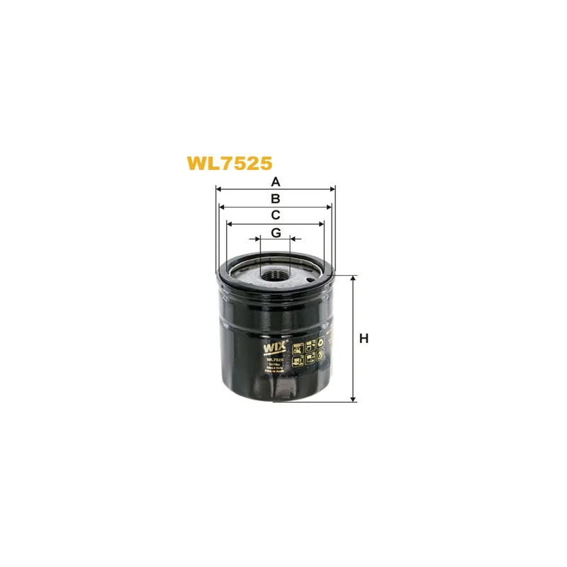 Filtre à huile WIX FILTERS WL7525