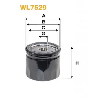 Filtre à huile WIX FILTERS WL7529