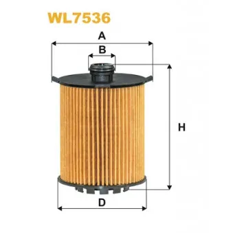 Filtre à huile WIX FILTERS WL7536