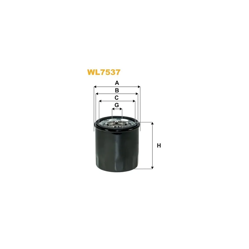 Filtre à huile WIX FILTERS WL7537