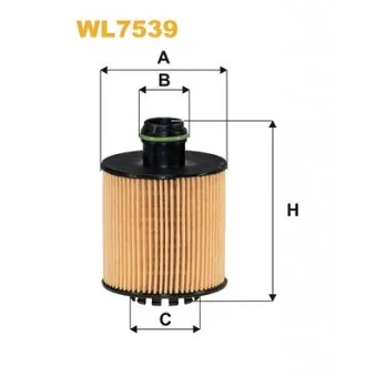 Filtre à huile WIX FILTERS WL7539