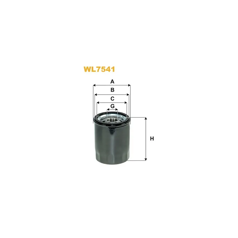 Filtre à huile WIX FILTERS WL7541