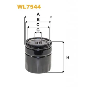 Filtre à huile WIX FILTERS WL7544