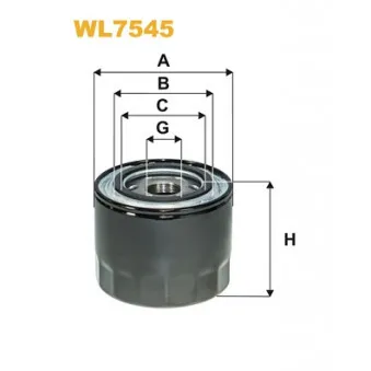 Filtre à huile WIX FILTERS WL7545
