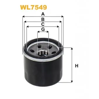 Filtre à huile WIX FILTERS WL7549
