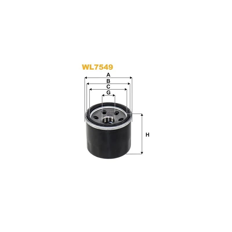 Filtre à huile WIX FILTERS WL7549