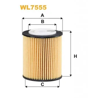 Filtre à huile WIX FILTERS WL7555