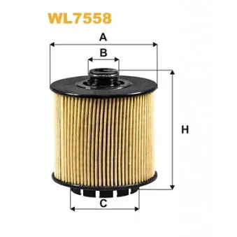 Filtre à huile WIX FILTERS WL7558