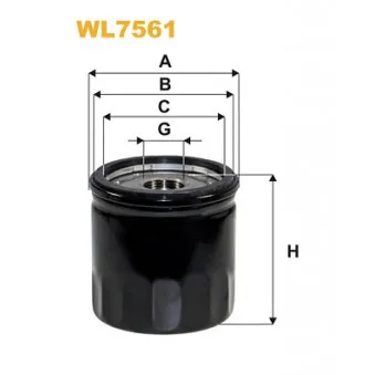 Filtre à huile WIX FILTERS WL7561