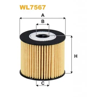 Filtre à huile WIX FILTERS WL7567