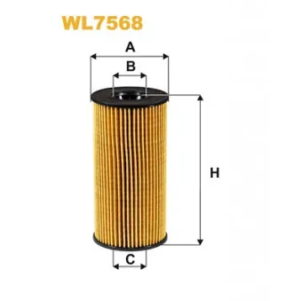 Filtre à huile WIX FILTERS WL7568