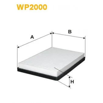 Filtre, air de l'habitacle WIX FILTERS WP2000