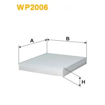 Filtre, air de l'habitacle WIX FILTERS WP2006