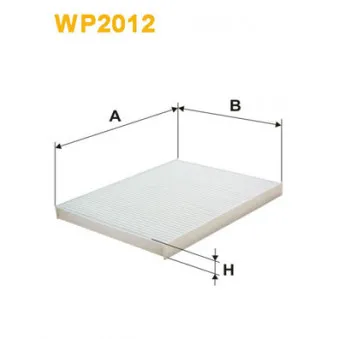 Filtre, air de l'habitacle WIX FILTERS WP2012