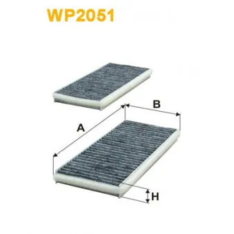 Filtre, air de l'habitacle WIX FILTERS WP2051