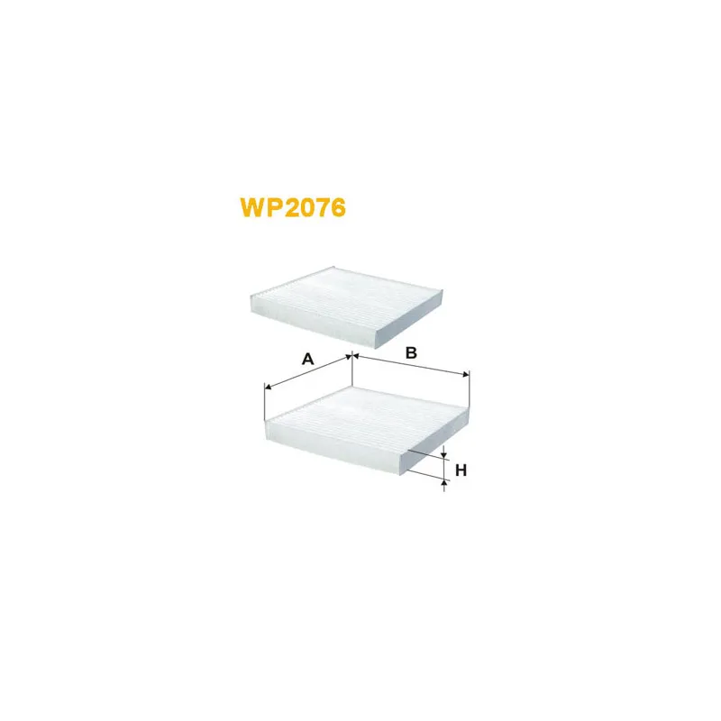 Filtre, air de l'habitacle WIX FILTERS WP2076