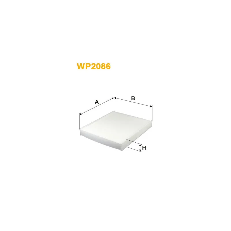 Filtre, air de l'habitacle WIX FILTERS WP2086